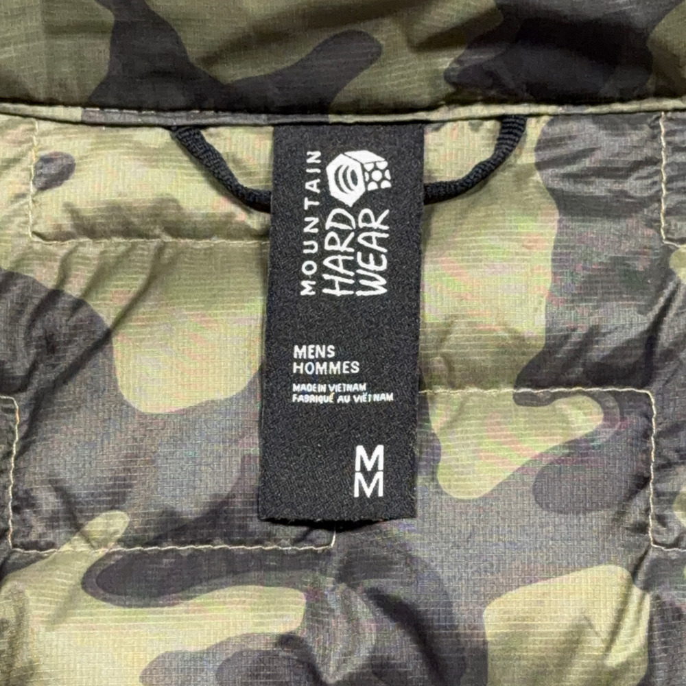 Mountain Hardwear Jacket Adult MEDIUM Green Black Camouflage Down Puffer Summit - Picture 5 of 10